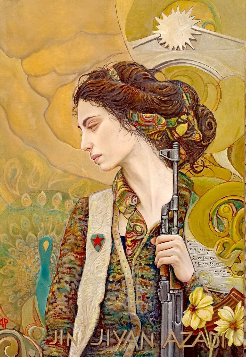 Jin Jiyan Azadî — artwork by QP, ArtMajeur